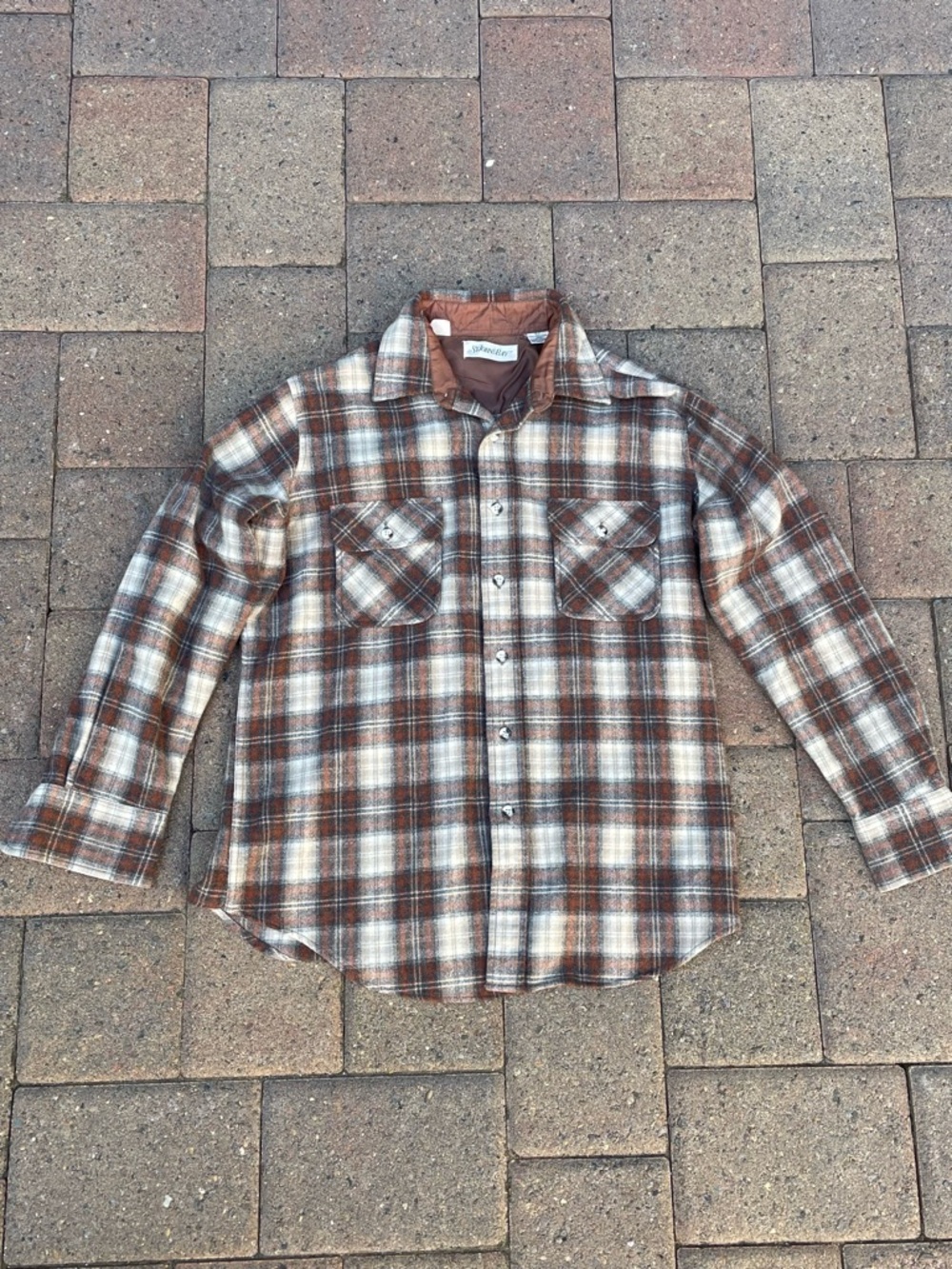 Vintage St. John’s Bay Quilted Flannel Shirt Size Large